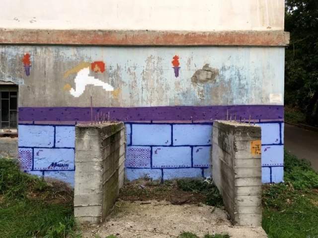 Крутые граффити от известного уличного художника Мишкин