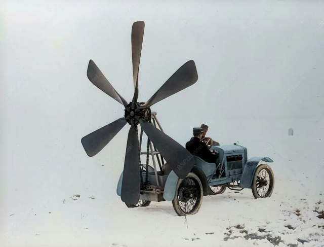 Автомобиль с пневмоприводом. Франция, 1913–1914 гг.